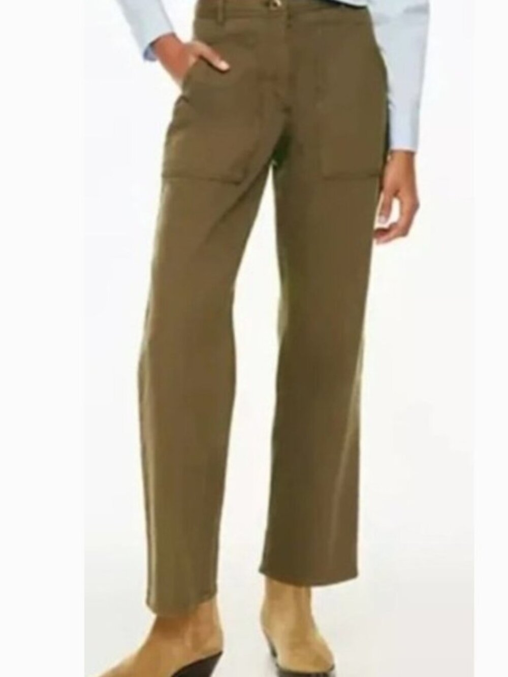 Aritzia Wilfred Free Modern Utility Pant Brown Sz 10 EUC